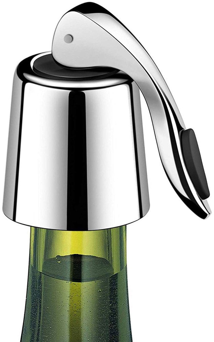 Wijnstopper standaard zilver