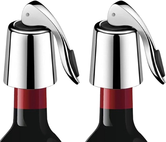 Wijnstopper standaard zilver