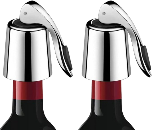 Wijnstopper standaard zilver
